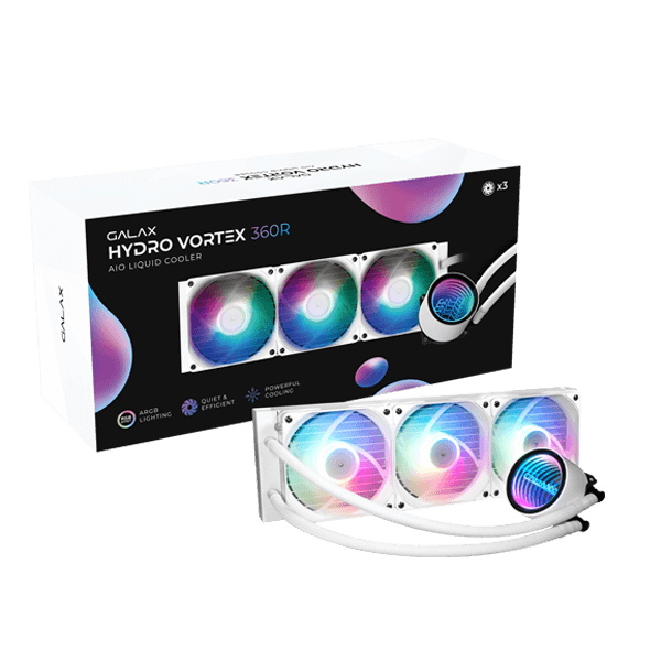 Galax Hydro Vortex 360R ARGB 360mm CPU Liquid Cooler (White)